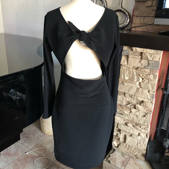 NWT Express Ribbed Sheath tie back dress - Picture 4 of 7